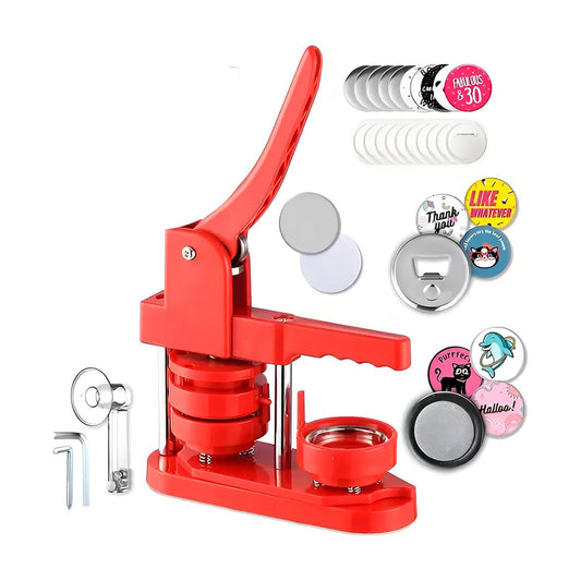 Maquina de Chapitas + Prensa matriz De 58mm + 100 Chapitas + cortador