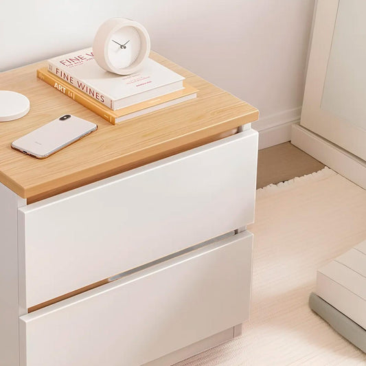 Velador con dos cajones 40x30x41cm Chic Home