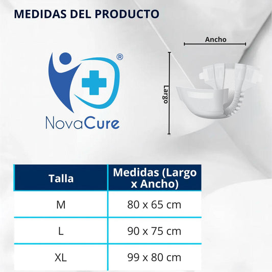 Pañales Adulto Incontinencia Fuerte 20 un Novacure