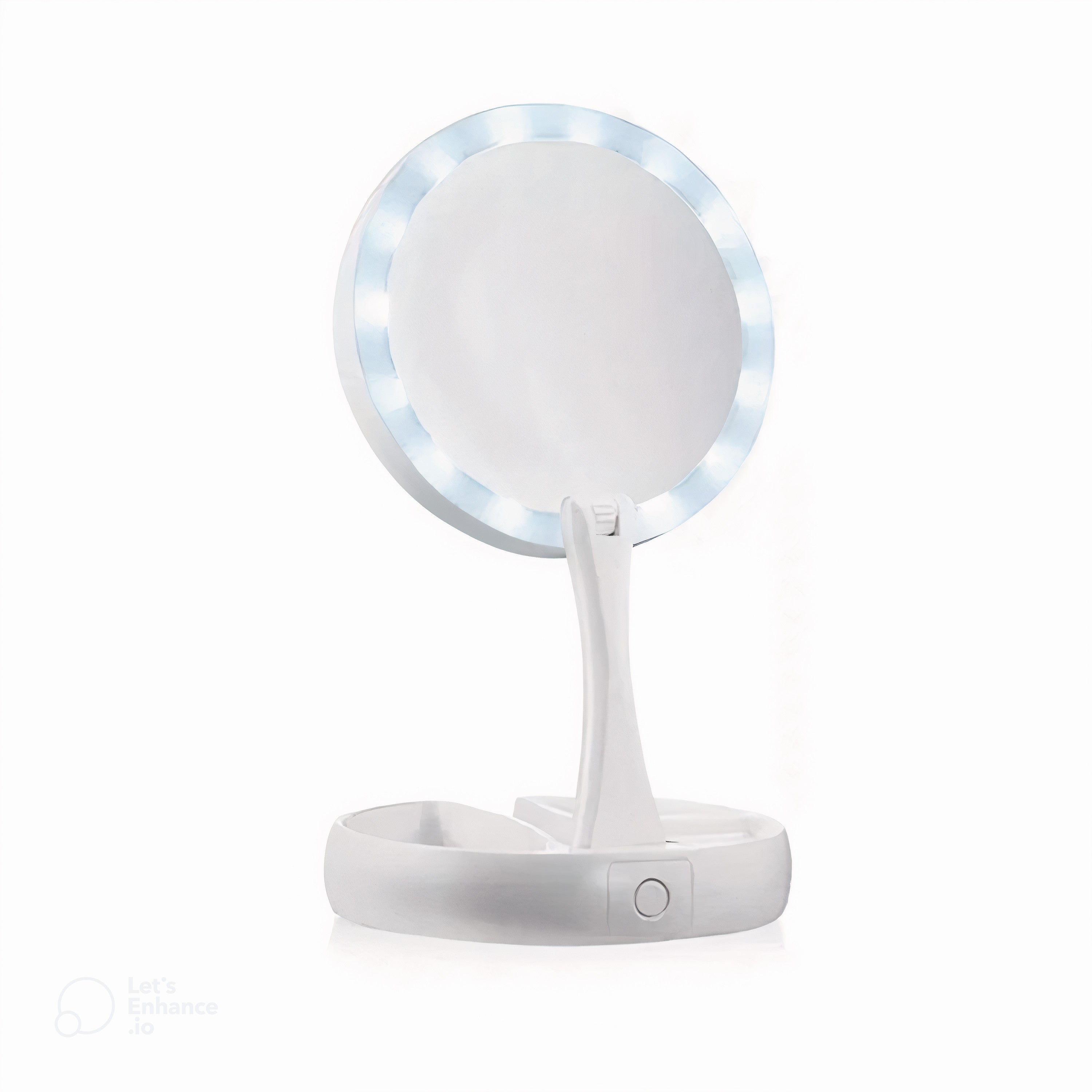 Espejo Con Luz Led Para Maquillaje Plegable + Aumento X10