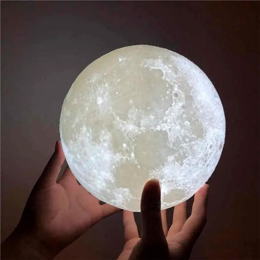 Lámpara luna escritorio 3D USB recargable 15cm