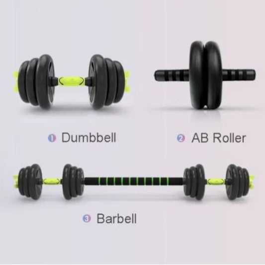 Set 2 Mancuernas 30 Kg Barra Armable Ajustable Pesas