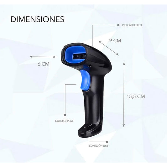 Lector Escáner De Código De Barras Inalámbrico 2.4g Pistola