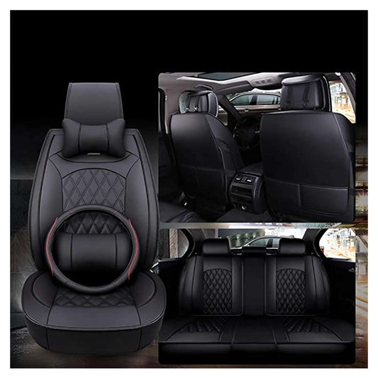 Kit Funda Cubre Asiento Volante Auto Premium Luxury Completo