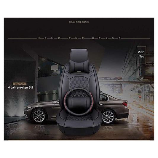 Kit Funda Cubre Asiento Volante Auto Premium Luxury Completo