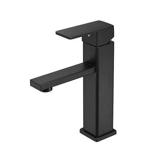 Llave Monomando Vanitorio Acero Inoxidable Negro Mate