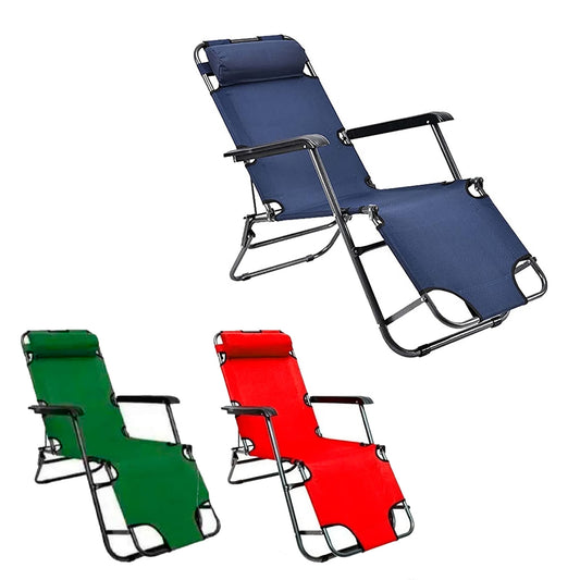 Silla Reposera Plegable Playa Camping Terraza - 2 Posiciones