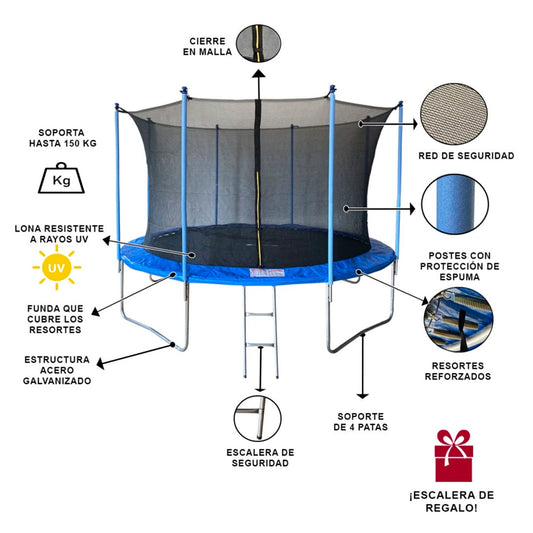 Cama Elástica Trampolín 3.66m