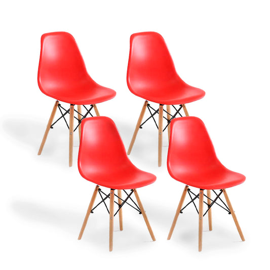 Set De 4 Sillas Eames Paris Para Comedor Colores