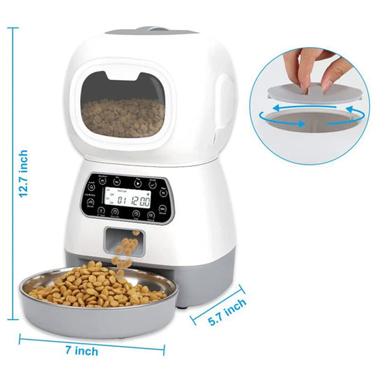 Dispensador automatico de comida para mascota 2.8L