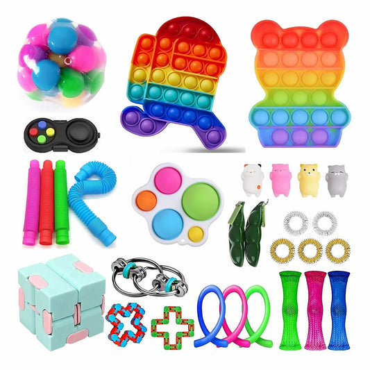 Set 26 Piezas Fidget Cube Juguete Sensorial Anti Estrés