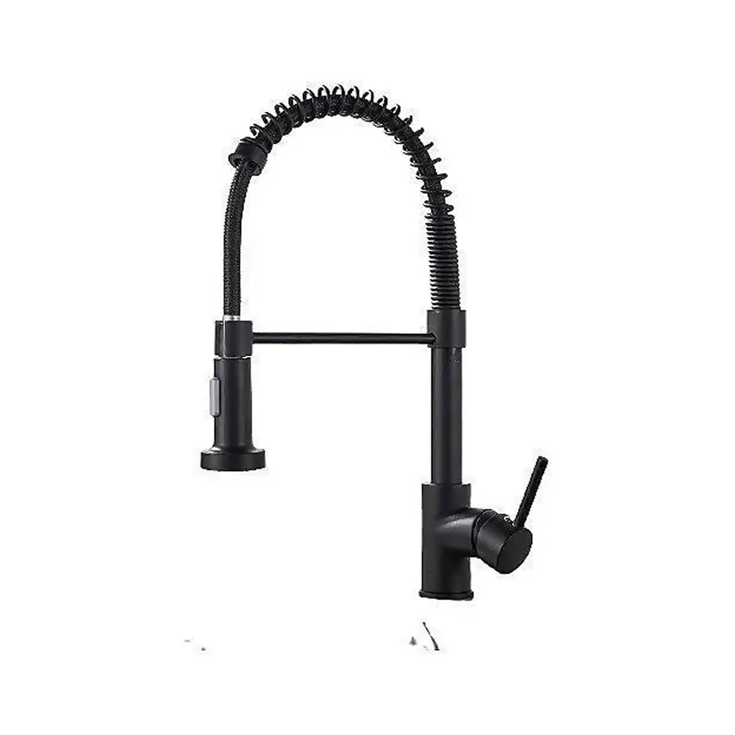 Llave Lavaplatos Negra Flexible ACERO INOXIDABLE GRIFO 360 De Todo y Mas