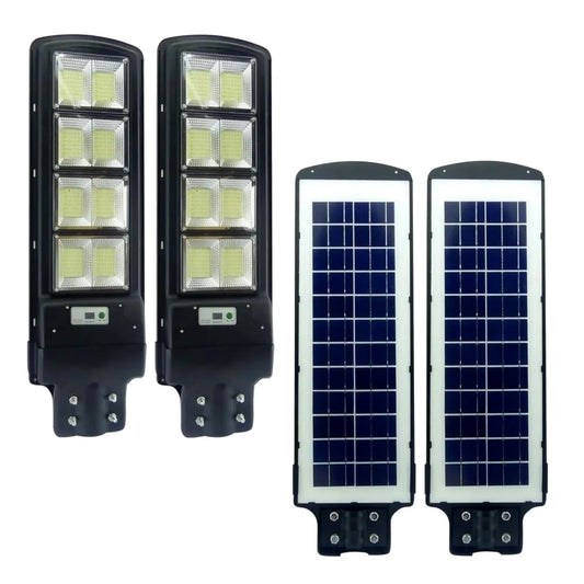 Pack X2 Foco Solar Led 400w con Soporte De Instalación y Control