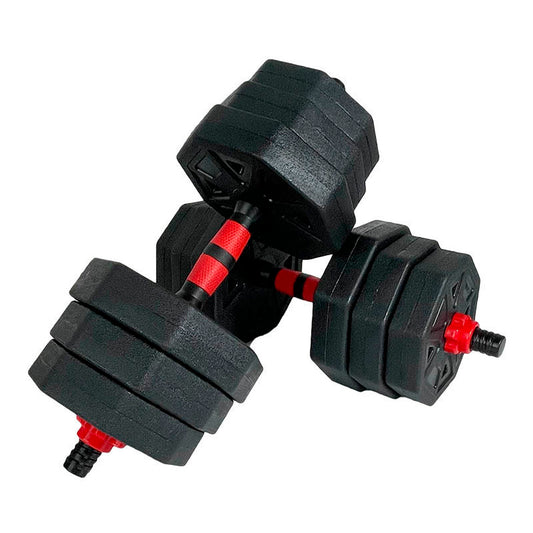 Mancuernas Ajustables Set 20kg 3 En 1 + Barra + Kettlebell