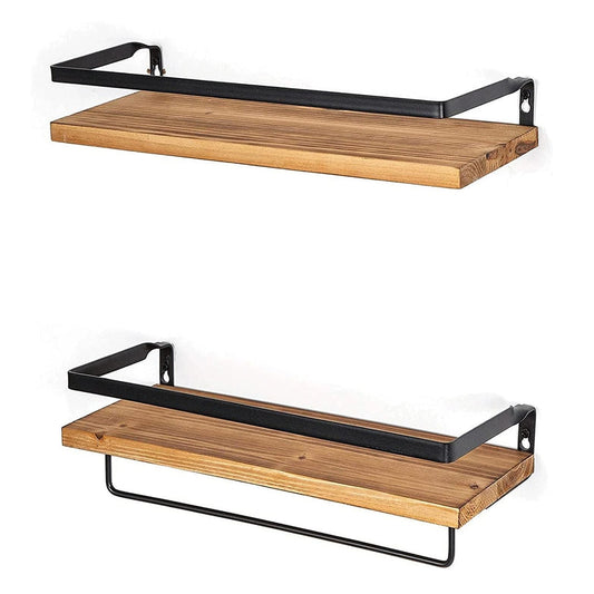 Repisas Flotantes De Madera Modernas Kit X2 Colores