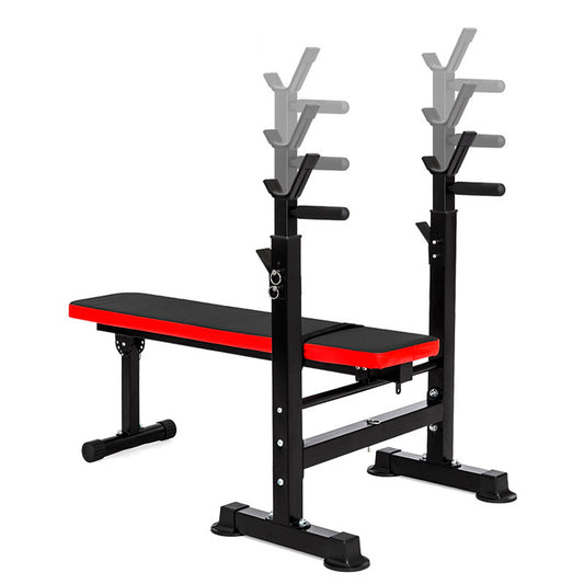 Press Banca Abdominal Reclinable Para Pesas Con Rack