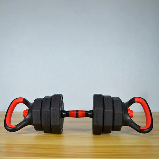 Mancuernas Ajustables Set 10kg 3 En 1 + Barra + Kettlebell