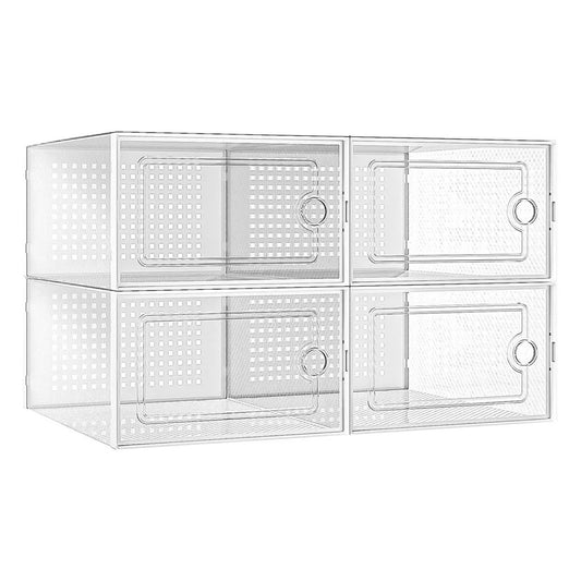 Caja Organizadora De Zapatos Set X4 Apilables