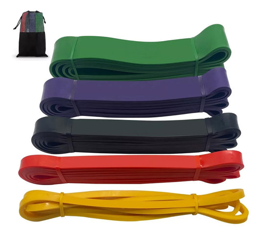 Power bands Bandas Elasticas Recistencia set 5 Latex Color