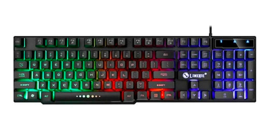 Teclado Gamer Simil Mecánico Usb Luces Led Calidad