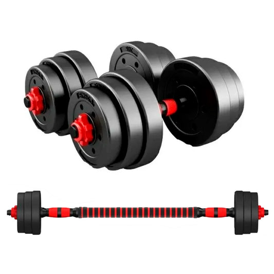 Set Mancuernas Ajustable 20 Kg - Barra Armable Extensión