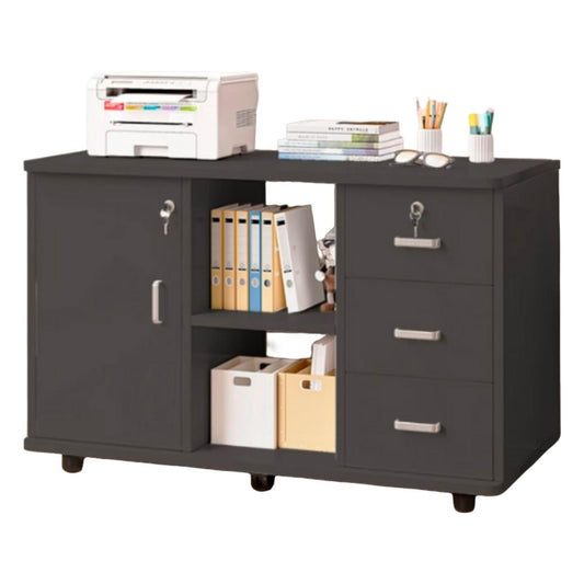 Mueble De Oficina Cajonera Archivador Gabinete 90x59x34cm Chic Home