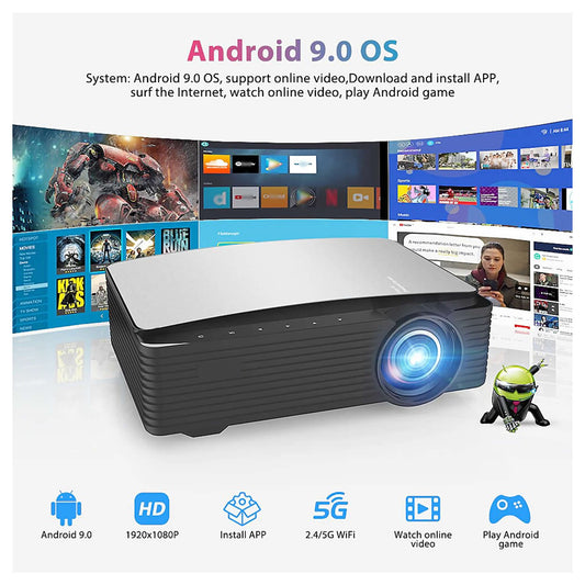 Proyector Led 8000 Lm Android 9.0 Wifi Miracast