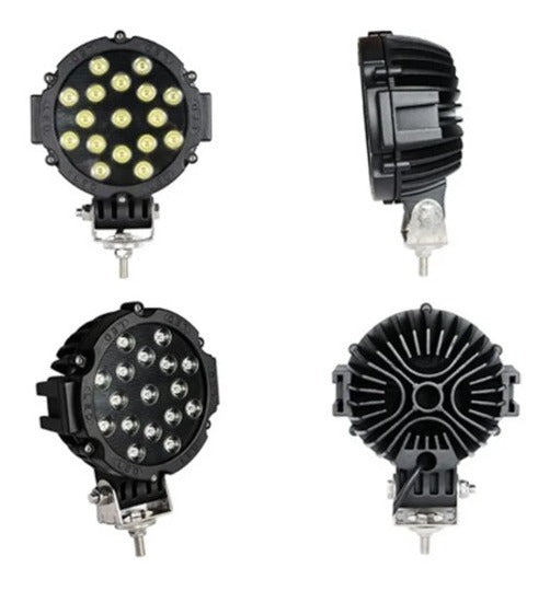 Luces Foco Neblinero Led 51w Redondo Off Road