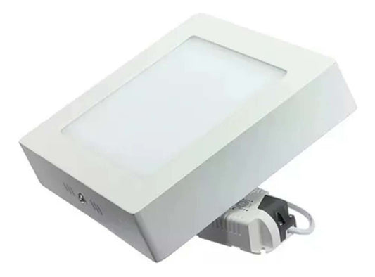 Foco Panel Plafón Led 18w Sobrepuesto Cuadrado Frio