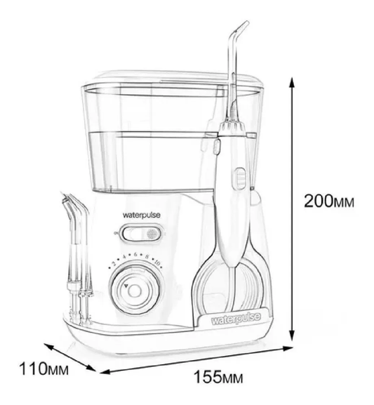 Waterpulse Irrigador Oral Limpiador Dental 800ml Odontología