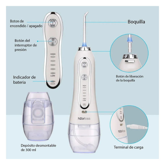 Irrigador Dental Limpieza Bucal PREMIUM h2O