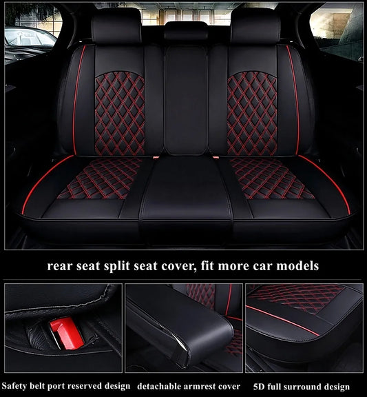 Kit Funda Cubre Asiento Volante Auto Premium Luxury Completo