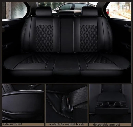 Kit Funda Cubre Asiento Volante Auto Premium Luxury Completo