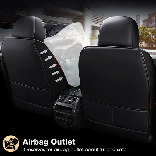 Kit Funda Cubre Asiento Cuero Auto Premium Luxury Almoadilla