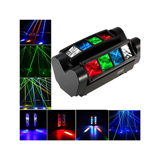 Cabeza Movil Led Spider Beam Rgbw Dmx 8x3w Luz Disco