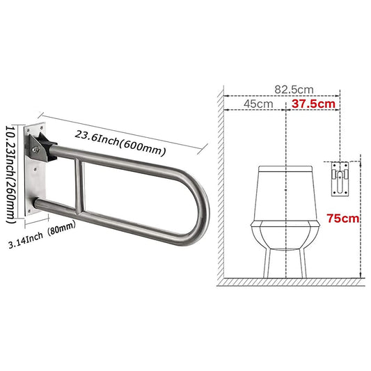 Barra De Seguridad Para Discapacitados Abatible Acero Inox