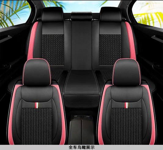 Kit Funda Cubre Asiento Cuero Auto Premium Luxury