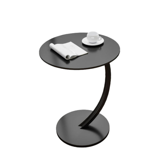 Mesa Redonda Living Lateral, Mesa Auxiliar diseño mármol Chic Home