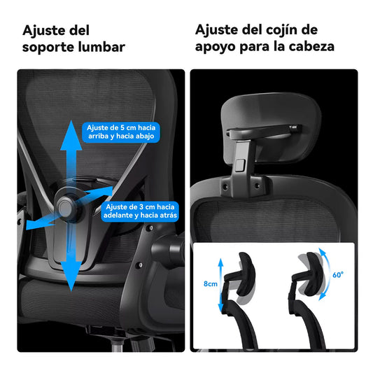 Silla Oficina Gerencial Apoyo Lumbar ChicHome