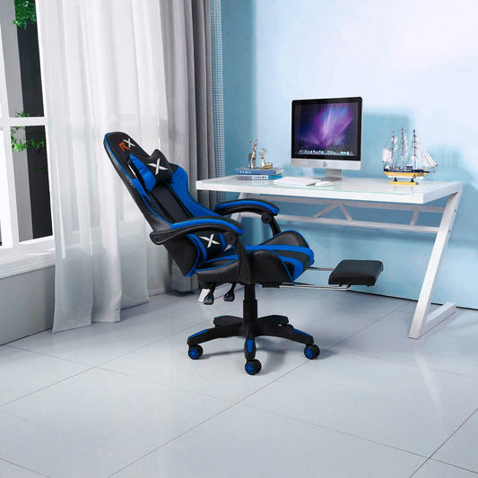 Silla Gamer Ergonómica Reclinable Con Reposapiés Videojuego Silla Gaming Computador Pc Profesional