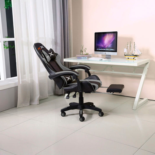 Silla Gamer Ergonómica Reclinable Con Reposapiés Videojuego Silla Gaming Computador Pc Profesional