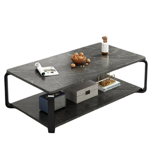 Mesa rectangular doble nivel marmolada ChicHome