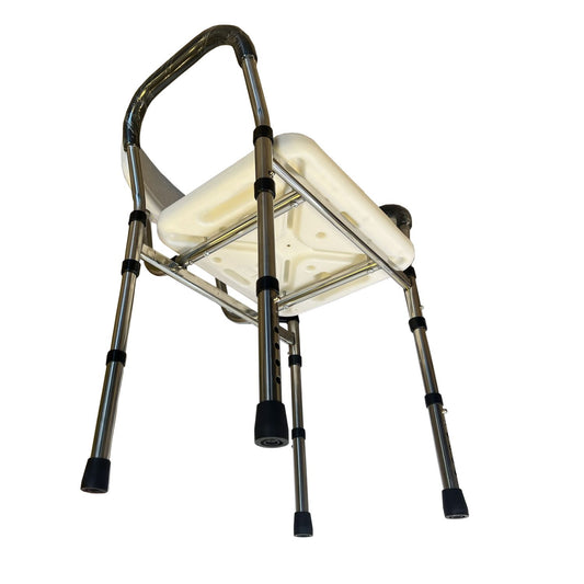 Silla para ducha con apoya brazos