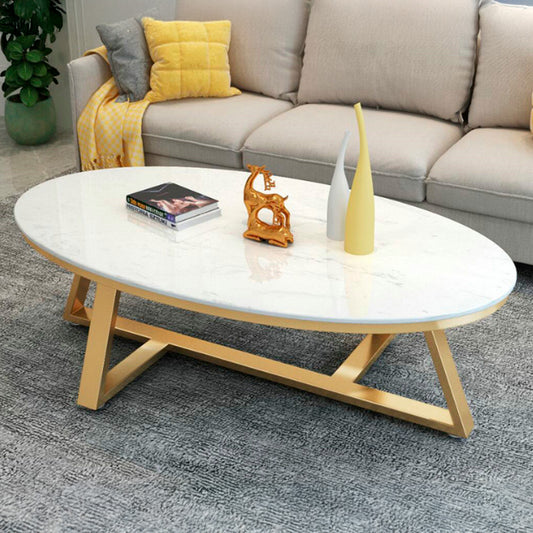 Mesa de centro ovalada diseño marmol 120*60*45cm Chic Home
