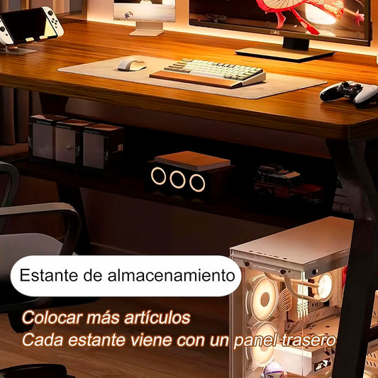 Escritorio Moderno Con Repisas 147x120x60x72