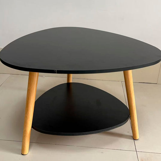 Mesa lateral auxiliar doble nivel negra60*60*42cm Chic Home