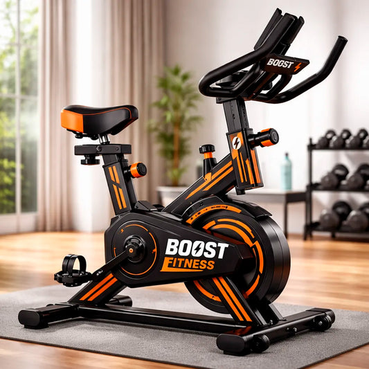 Bicicleta Spinning Estática Con Monitor Ejercicio Profesional Boost Fitness