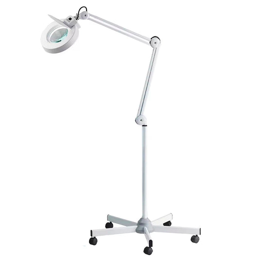 Lampara Lupa Con Luz Led Pedestal Rueda Cosmetologia