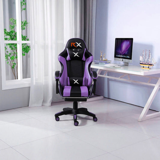 Silla Gamer Ergonómica Reclinable Con Reposapiés Videojuego Silla Gaming Computador Pc Profesional