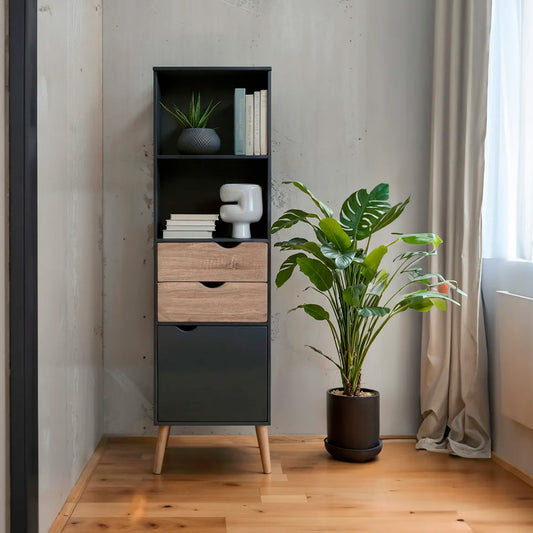 Estante Librero Top Con Cajones 171*50*39cm Chic Home